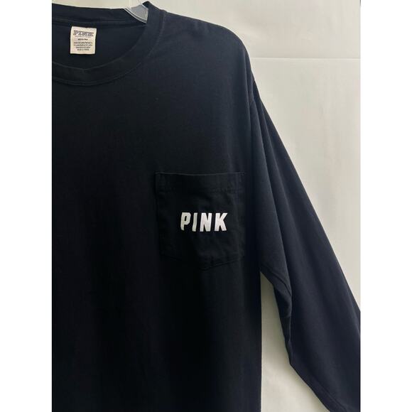 Victoria’s Secret PINK Rainbow Sequin Logo Cotton Campus Tee Sleeve Shirt Size M - Picture 4 of 9